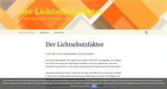 Desktop Screenshot of lichtschutzfaktor.de