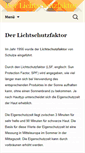 Mobile Screenshot of lichtschutzfaktor.de